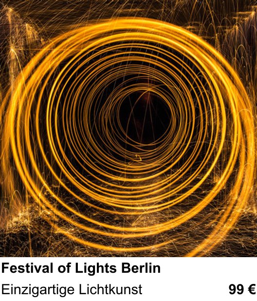Perspektivischer Foto-Workshop über Lichtinstallationen in Berlin: Einzigartige Lichtkunst