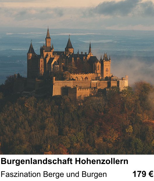 Perspektivischer Foto-Workshop über Burgenlandschaft Hohenzollern: Faszination Berge und Burgen
