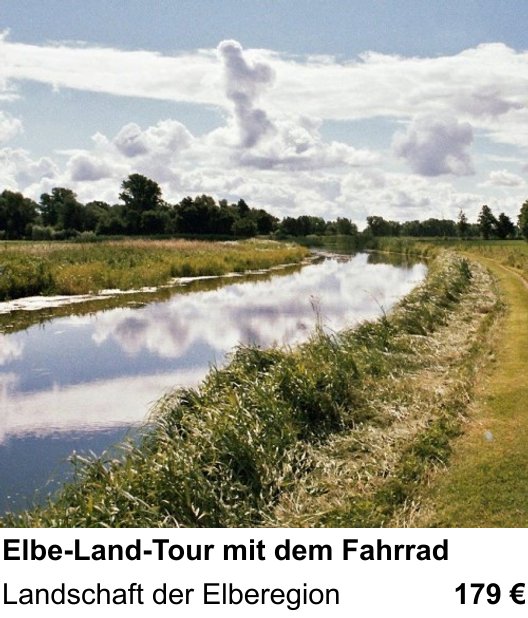 Perspektivischer Foto-Workshop über Elbe-Land-Tour mit dem Fahrrad: Landschaft der Elberegion