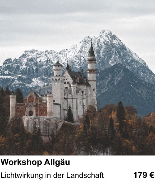 Perspektivischer Foto-Workshop über Workshop Allgäu: Lichtwirkung in der Landschaft