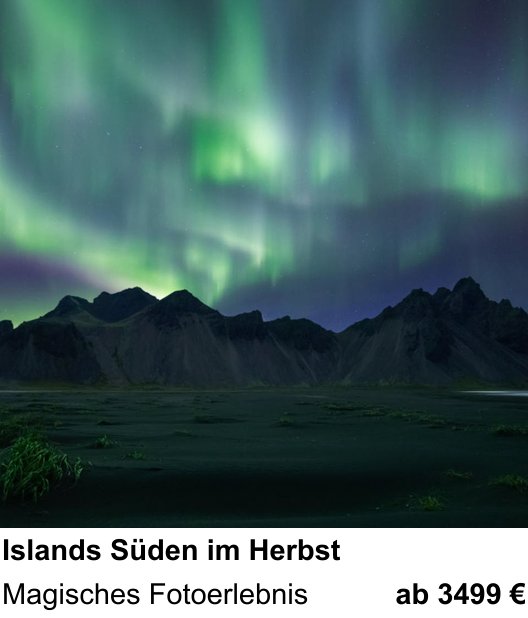 Perspektivischer Foto-Workshop über Islands Süden im Herbst: Magisches Fotoerlebnis