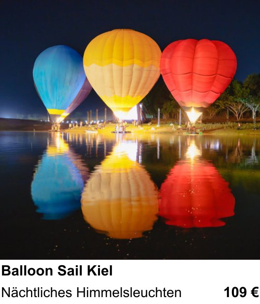 Perspektivischer Foto-Workshop über Balloon Sail Kiel: Nächtliches Himmelsleuchten