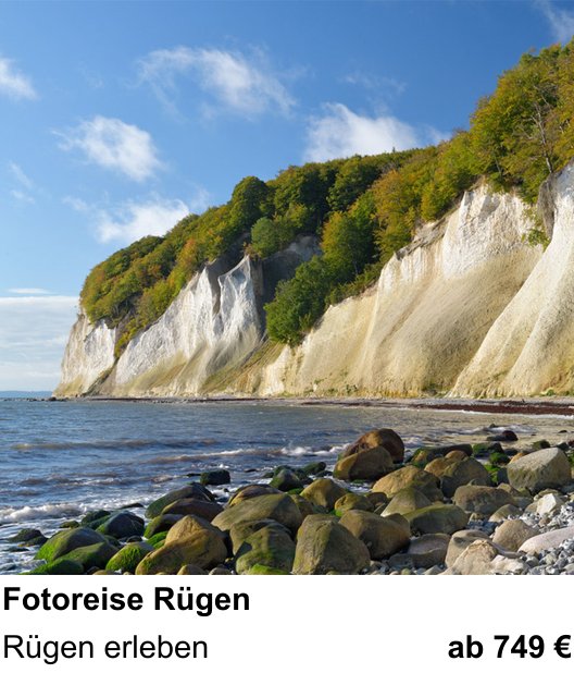 Perspektivischer Foto-Workshop über Fotoreise Rügen: Rügen erleben