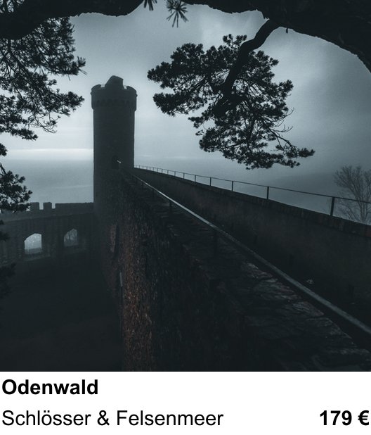 Perspektivischer Foto-Workshop über Odenwald: Schlösser & Felsenmeer