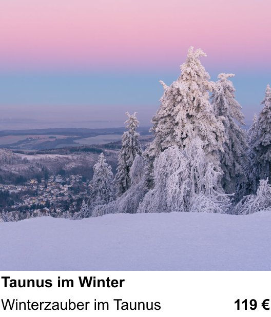 Perspektivischer Foto-Workshop über Taunus im Winter: Winterzauber im Taunus